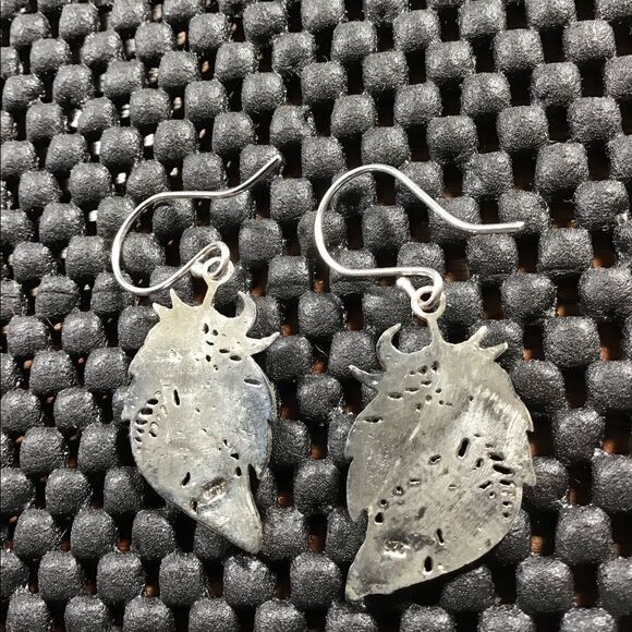 Earrings, Turquoise & Sterling Silver Earrings, NEW, Handmade, Artisan, 2” - Picture 4 of 4